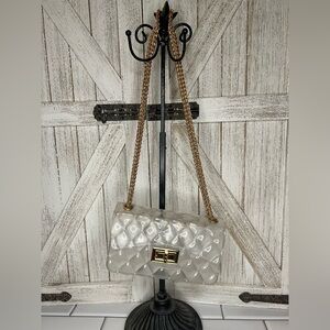 Clear Quilted jelly Chain Shoulder Bag or crossbody